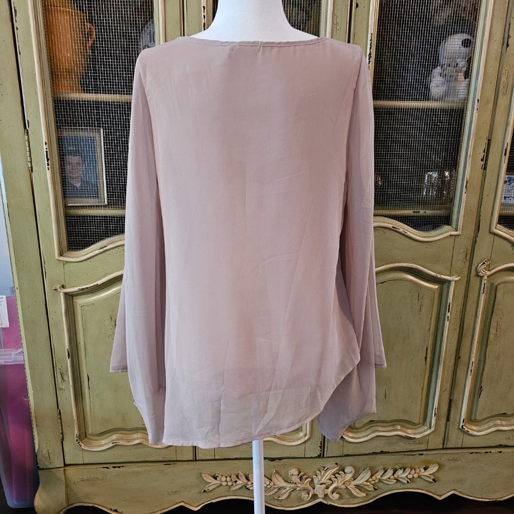 Blue Bird Size S Cream/Tan Shirt - Picture 3 of 6
